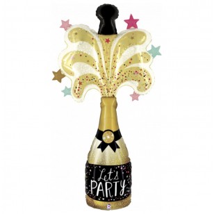 Let's Party Champagne Bottle Balloon Let's Party Champagne Bottle Balloon